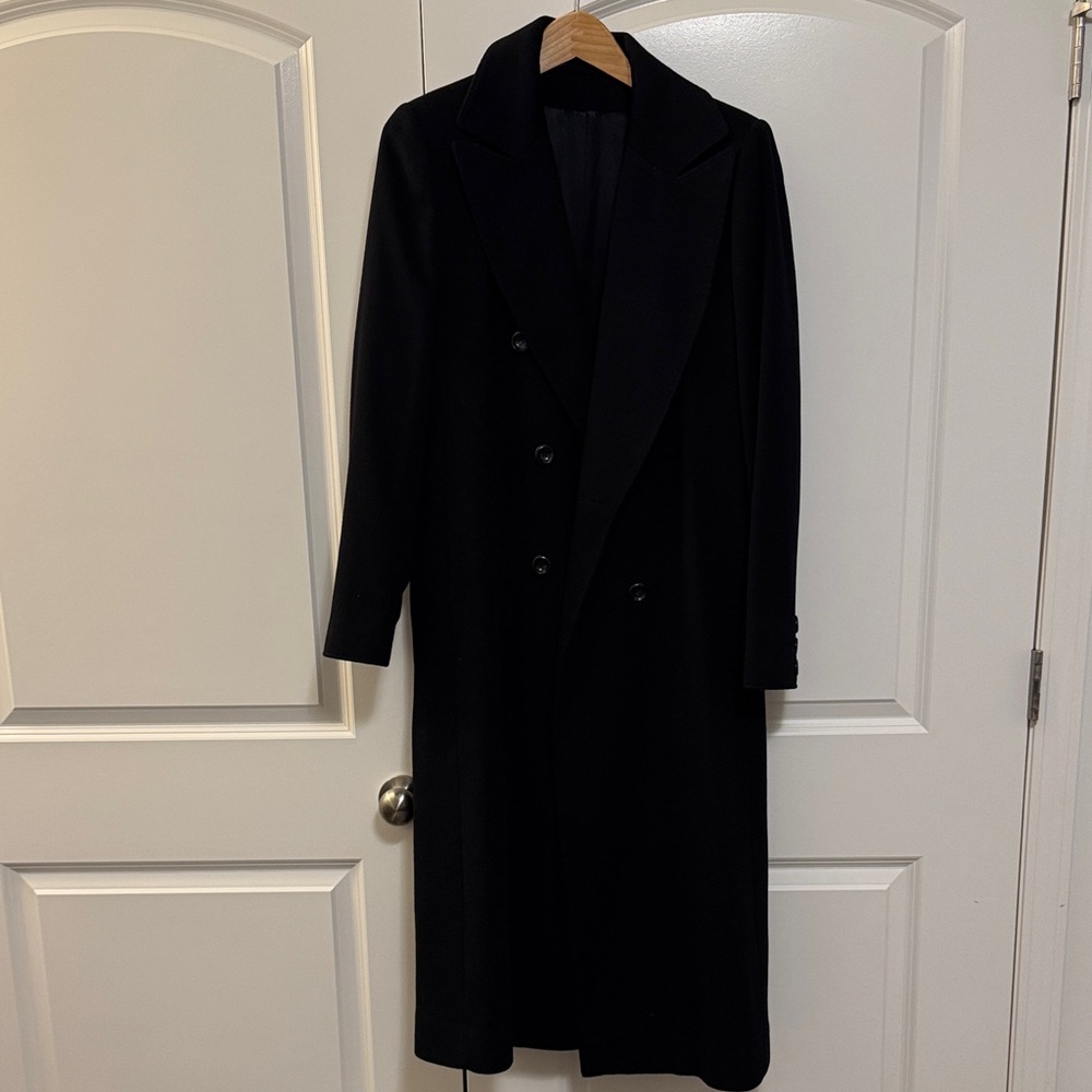 Fleurette 100% Cashmere Black Duster